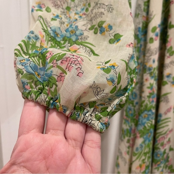 Vtg 70s This Is Yours Women’s XS Prairie Dress Gunne Style Floral Renaissance - Picture 4 of 11
